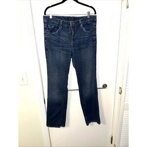 Seven7 jeans Size 12 straight leg dark blue denim